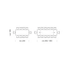 Table moderne extensible jusqu'à 300 cm en stratifié et verre fabriquée en Italie - Tear Viadurini