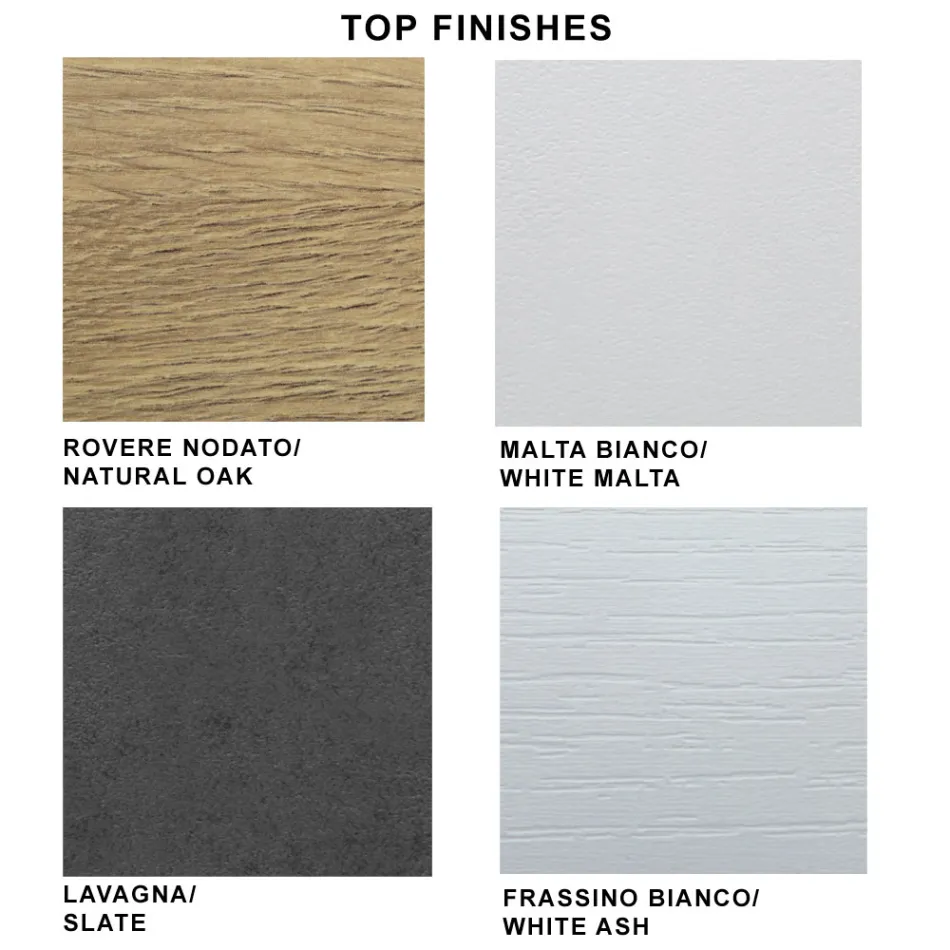 Table moderne extensible jusqu'à 300 cm en stratifié et verre fabriquée en Italie - Tear Viadurini