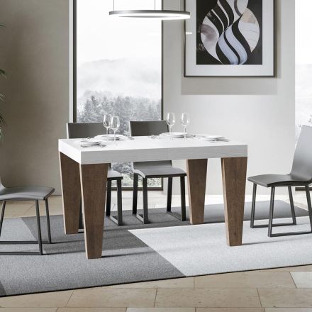 Table Extensible Moderne jusqu'à 440 cm en Bois Made in Italy - Montagne Viadurini