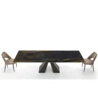 Table Extensible Moderne jusqu'à 278 cm en Céramique Made in Italy - Dalmatien Viadurini