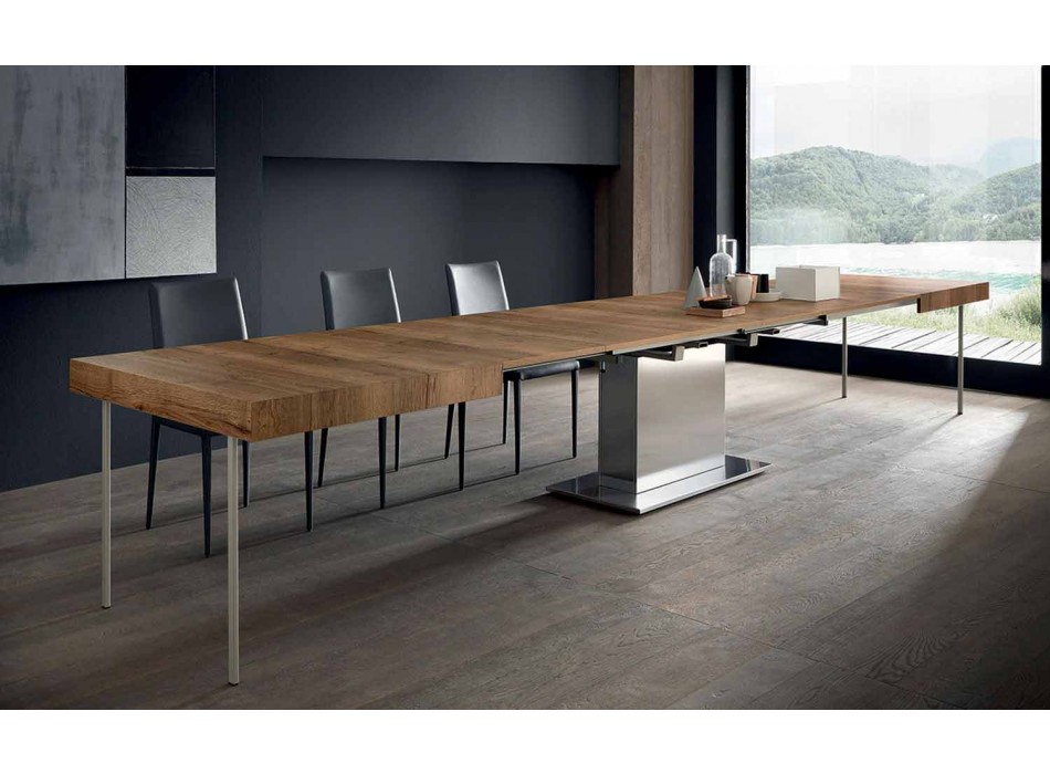 Table extensible moderne jusqu'à 480 cm en bois Made in Italy - Michael Viadurini