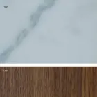 Table moderne avec plateau en grès effet marbre fabriqué en Italie, Adrano Viadurini