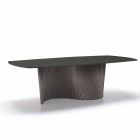 Table moderne avec plateau en grès effet marbre fabriqué en Italie, Adrano Viadurini