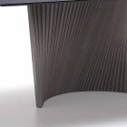 Table moderne avec plateau en grès effet marbre fabriqué en Italie, Adrano Viadurini