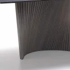 Table moderne avec plateau en grès effet marbre fabriqué en Italie, Adrano Viadurini