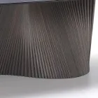 Table moderne avec plateau en grès effet marbre fabriqué en Italie, Adrano Viadurini