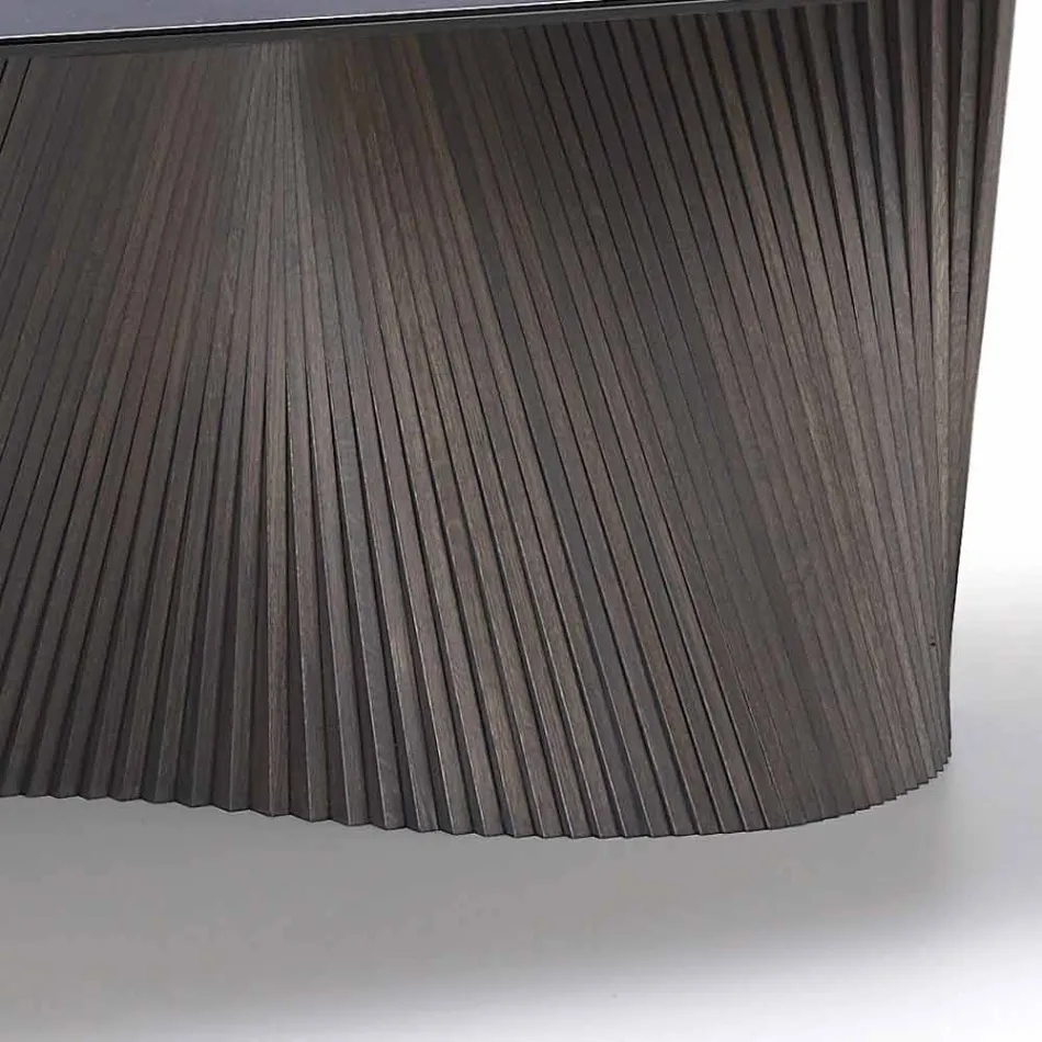 Table moderne avec plateau en grès effet marbre fabriqué en Italie, Adrano Viadurini