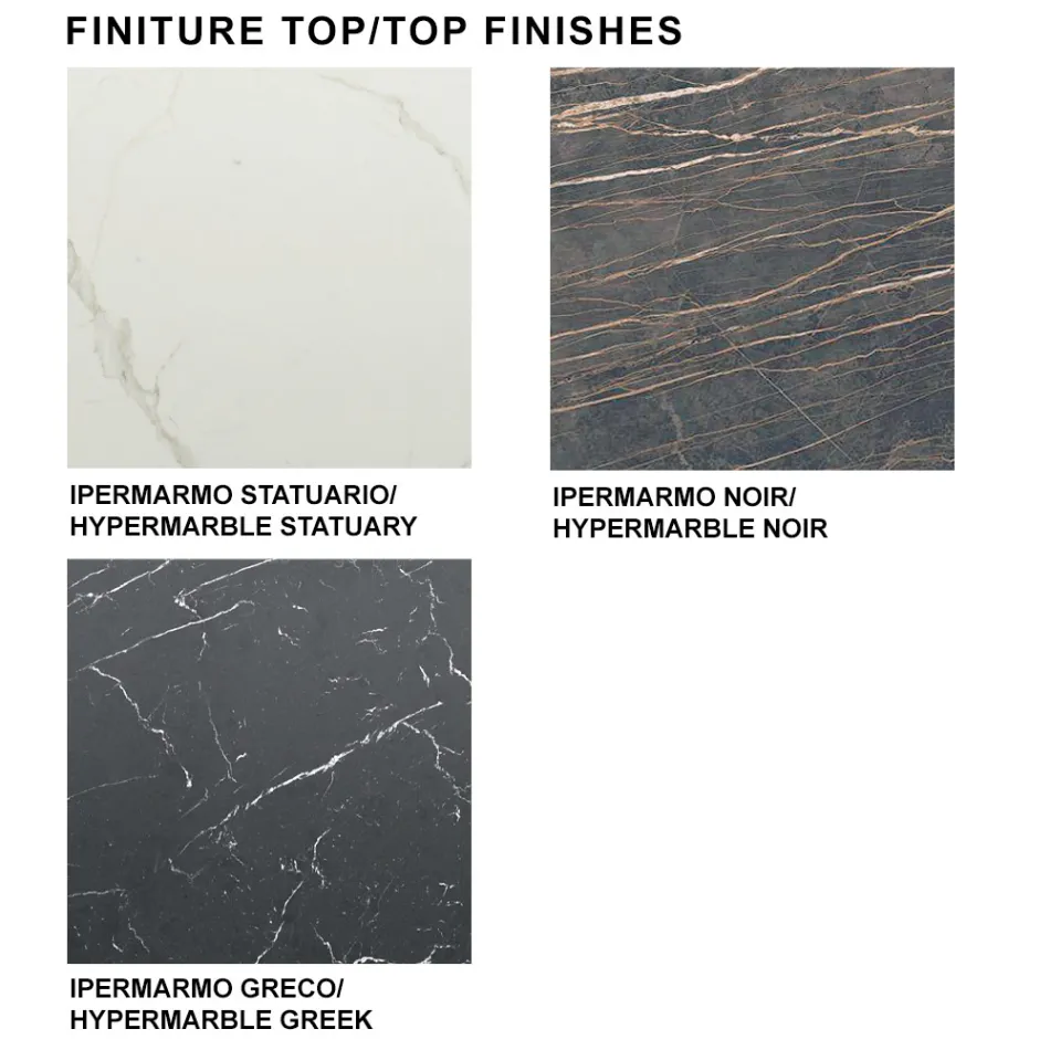 Table rectangulaire moderne en céramique et acier fabriquée en Italie - Settimmio Viadurini