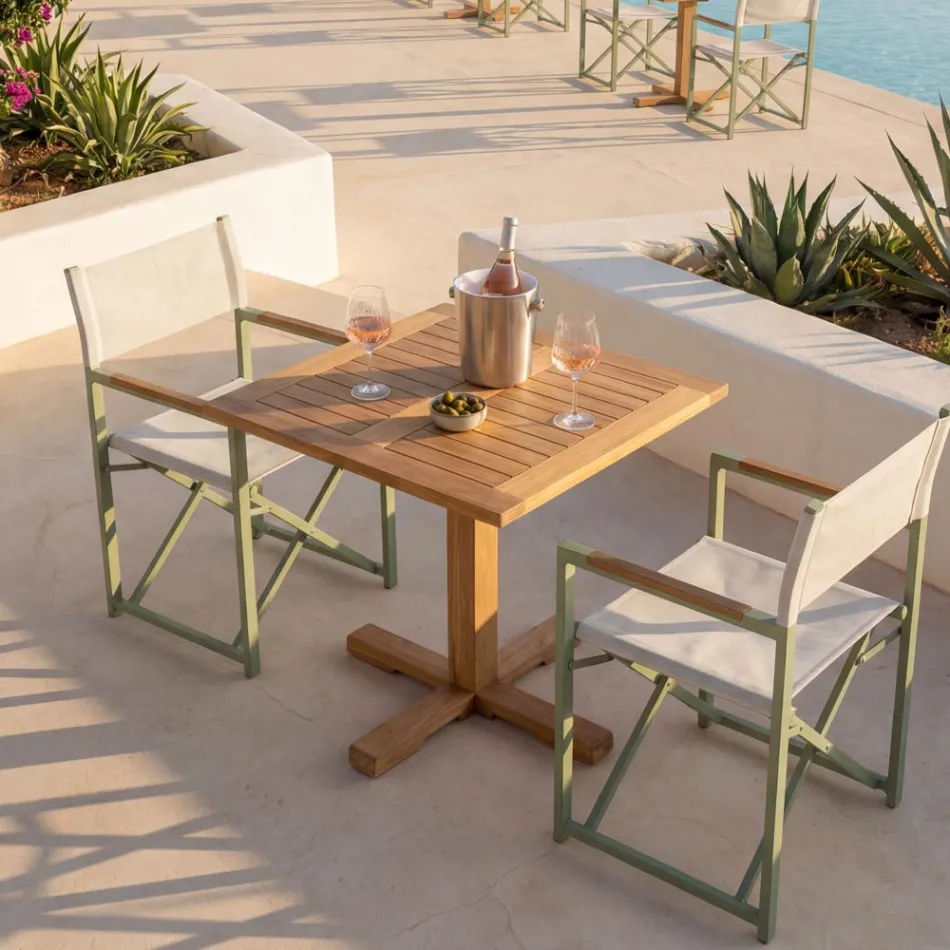 Table d'extérieur avec pied central de différentes tailles - Yggdrasil Viadurini