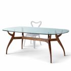 table ovale design moderne manger en bois L197xP109 cm, Fraco Viadurini