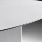 Table de salle à manger ovale en contreplaqué plaqué frêne - Capricorne Viadurini