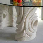 petra table ovale avec Furies en cristal de conception moderne Viadurini