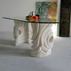 petra table ovale avec Furies en cristal de conception moderne Viadurini