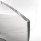 Table ovale en plexiglas transparent, fabriquée en Italie - Gabriela Viadurini