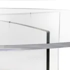 Table ovale en plexiglas transparent, fabriquée en Italie - Gabriela Viadurini
