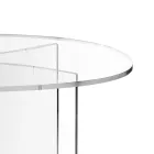 Table ovale en plexiglas transparent, fabriquée en Italie - Gabriela Viadurini