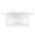 Table ovale en plexiglas transparent, fabriquée en Italie - Gabriela
