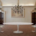 Table Ovale Moderne en Marbre de Carrara ou Nero Marquinia Made in Italy – Dollars 