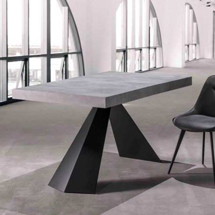 Table de salle à manger avec plateau extensible jusqu'à 290 cm en bois - Doriano Viadurini