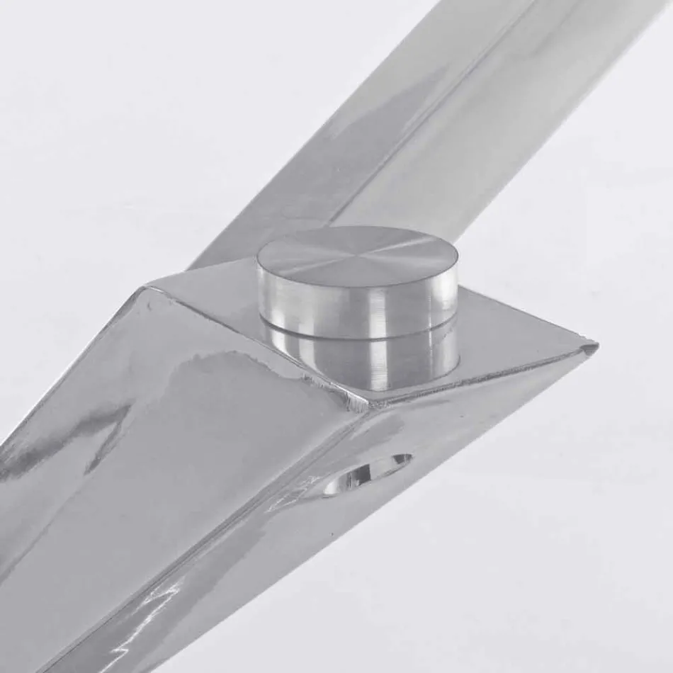 Table de salle à manger Homemotion avec plateau en verre trempé - Denda Viadurini