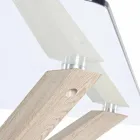 Table de salle à manger Homemotion avec plateau en verre trempé - Denda Viadurini