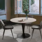 Table de salle à manger avec plateau rond extensible jusqu'à 170 cm - Moreno Viadurini