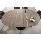 Table de salle à manger avec plateau rond extensible jusqu'à 170 cm - Moreno Viadurini