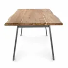 Table de salle à manger design en bois et acier Homemotion - Cannes Viadurini