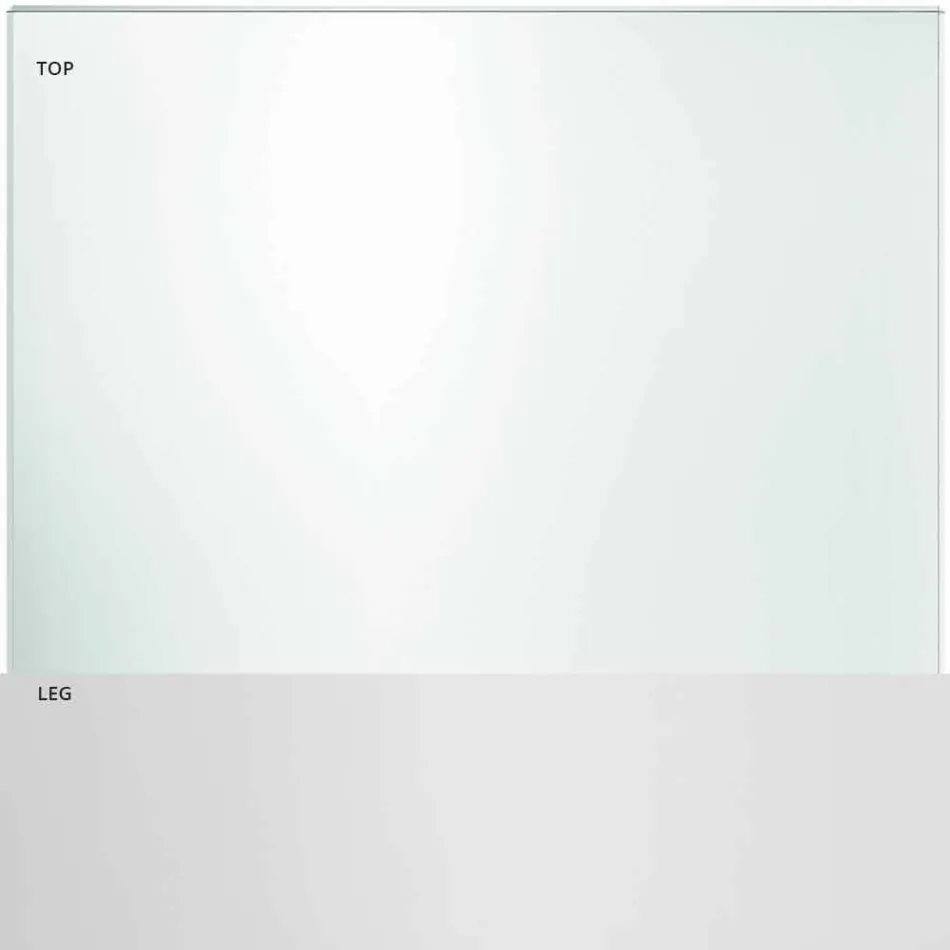 Plateau en Verre Extra-clair et Pieds Métal 3 Finitions 4 Tailles - Speck Viadurini