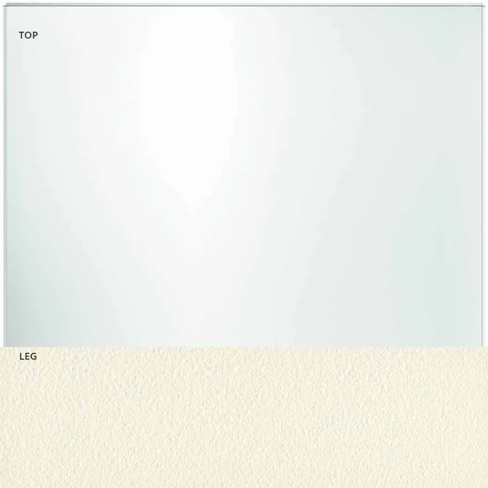 Plateau en Verre Extra-clair et Pieds Métal 3 Finitions 4 Tailles - Speck Viadurini