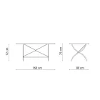 Table pliante d'extérieur en acier galvanisé fabriquée en Italie - Selvaggia Viadurini