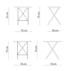 Table de jardin pliante en acier galvanisé Made in Italy - Akila Viadurini