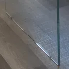 Table plaquée chêne massif et base en cristal Made in Italy - Noelia Viadurini