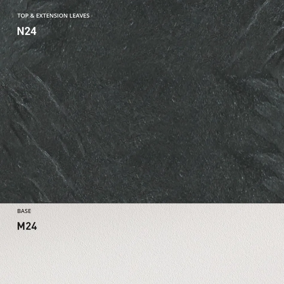 Table à Manger Extensible 190 cm Métal et Bois Made in Italy - Euclidienne Viadurini