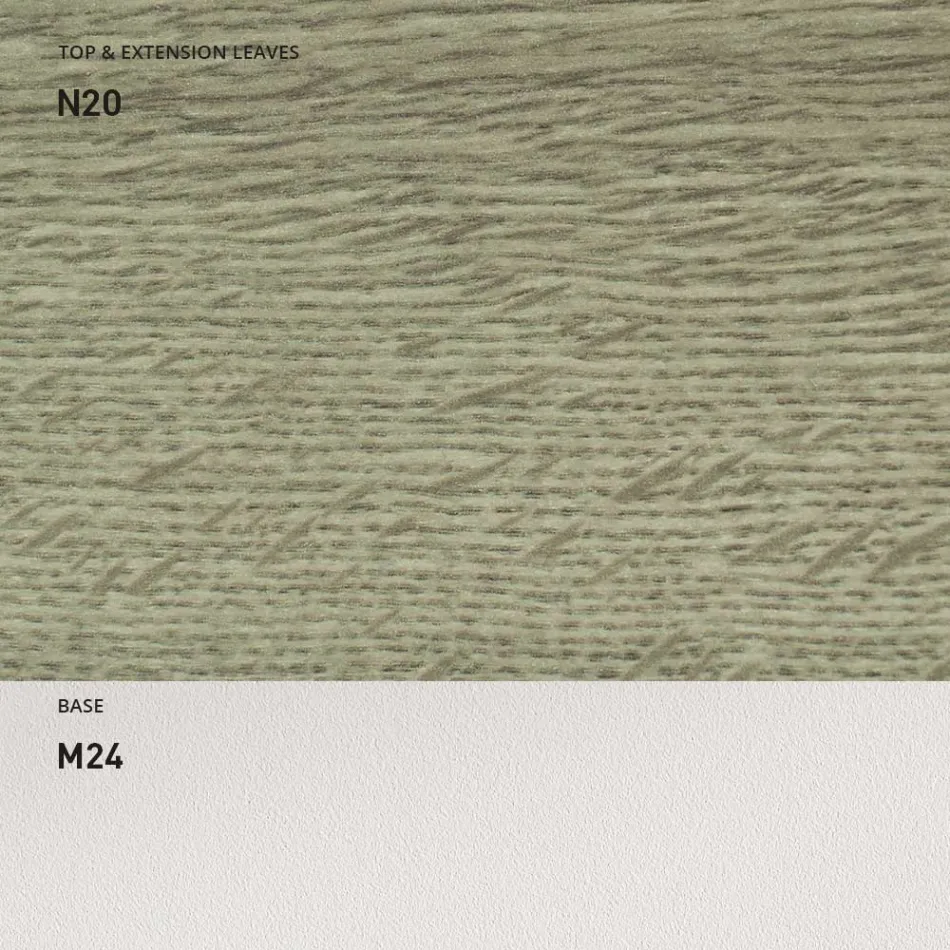 Table à Manger Extensible 190 cm Métal et Bois Made in Italy - Euclidienne Viadurini