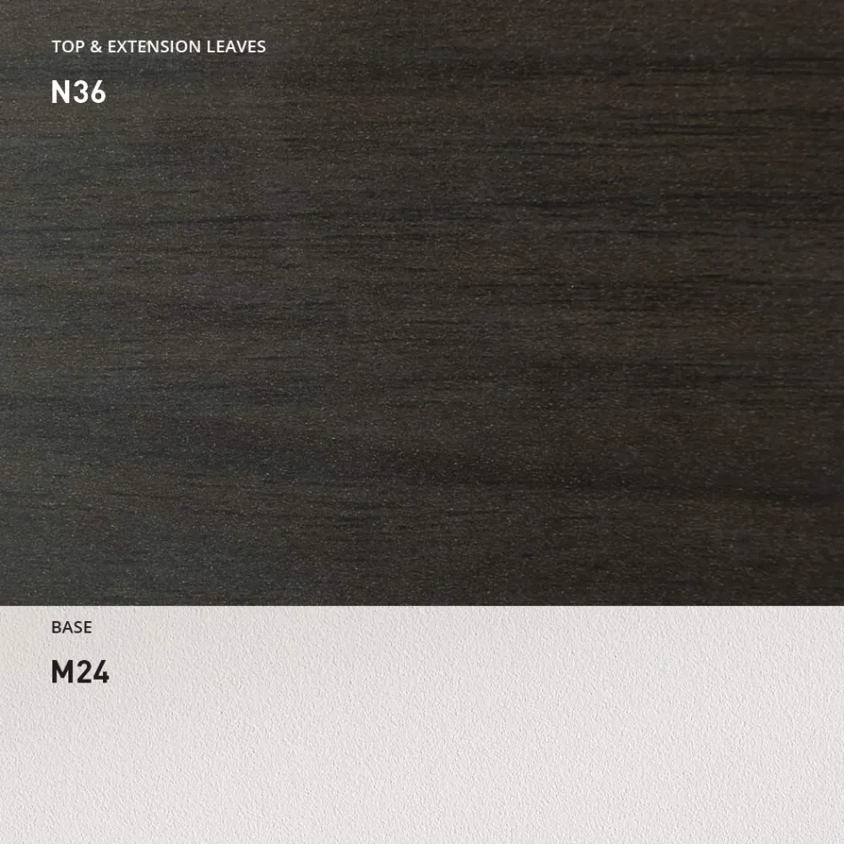 Table à Manger Extensible 190 cm Métal et Bois Made in Italy - Euclidienne Viadurini