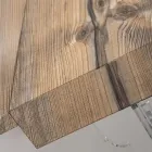 Table à Manger Extensible à 255 cm en Plexiglas et Bois Made in Italy - Françoise Viadurini