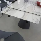 Table à manger extensible jusqu'à 270 cm avec plateau en verre céramique - Trasimeno Viadurini