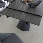 Table à manger extensible jusqu'à 270 cm avec plateau en verre céramique - Trasimeno Viadurini