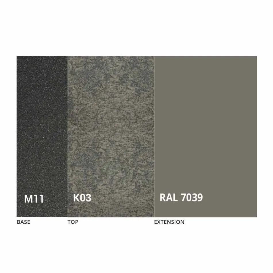 Table à manger extensible plateau en céramique jusqu'à 2,8 m Made in Italy - Paoluccio Viadurini