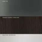 Table à manger avec plateau en verre carré et base en bois Made in Italy - Kuadro Viadurini