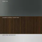 Table à manger avec plateau en verre carré et base en bois Made in Italy - Kuadro Viadurini