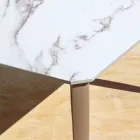 Table à manger de jardin en aluminium et Hpl ou Gres, différentes finitions - Filomena Viadurini