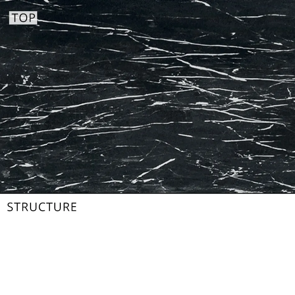 Table à manger de jardin en aluminium et Hpl ou Gres, différentes finitions - Filomena Viadurini