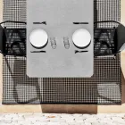 Table à manger de jardin en aluminium et Hpl ou Gres, différentes finitions - Filomena Viadurini