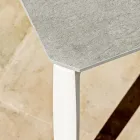 Table à manger de jardin en aluminium et Hpl ou Gres, différentes finitions - Filomena Viadurini