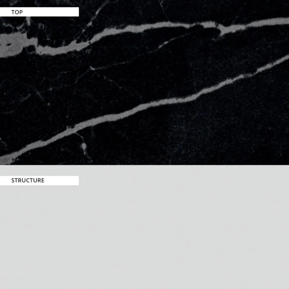 Plateau de table à manger de jardin en grès cérame fabriqué en Italie - Tarik Viadurini