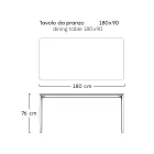 Plateau de table à manger de jardin en grès cérame fabriqué en Italie - Tarik Viadurini