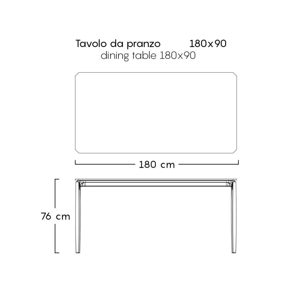 Plateau de table à manger de jardin en grès cérame fabriqué en Italie - Tarik Viadurini