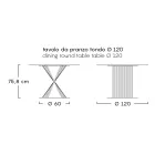Table à manger d'extérieur en aluminium et plateau en grès Made in Italy - Donovan Viadurini